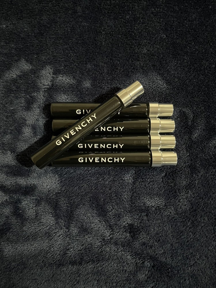 PACK OF 5 BLACK GIVENCHY REFILLABLE GLASS ATOMIZERS