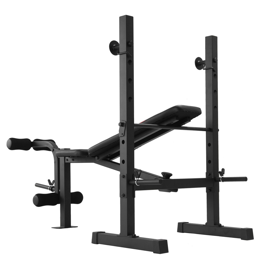 600LBS 8in1 Multi-Function Weight Bench with Squat Rack Adjustable for Home Gym