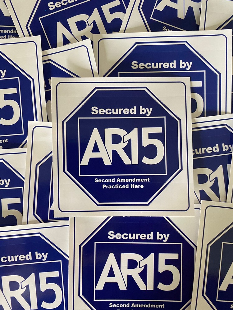 PAIR (2) Of AR-15 SECOND AMENDMENT STICKER