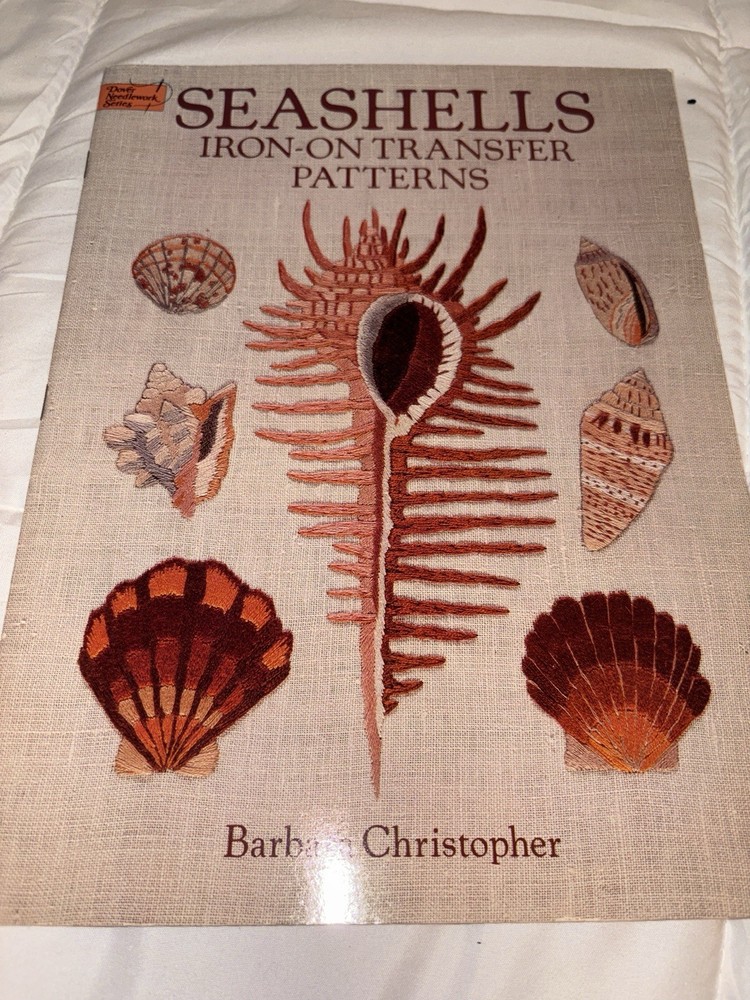Seashells Iron-On Transfer Patterns–Barbara Christopher-Dover Needlework-Nautica