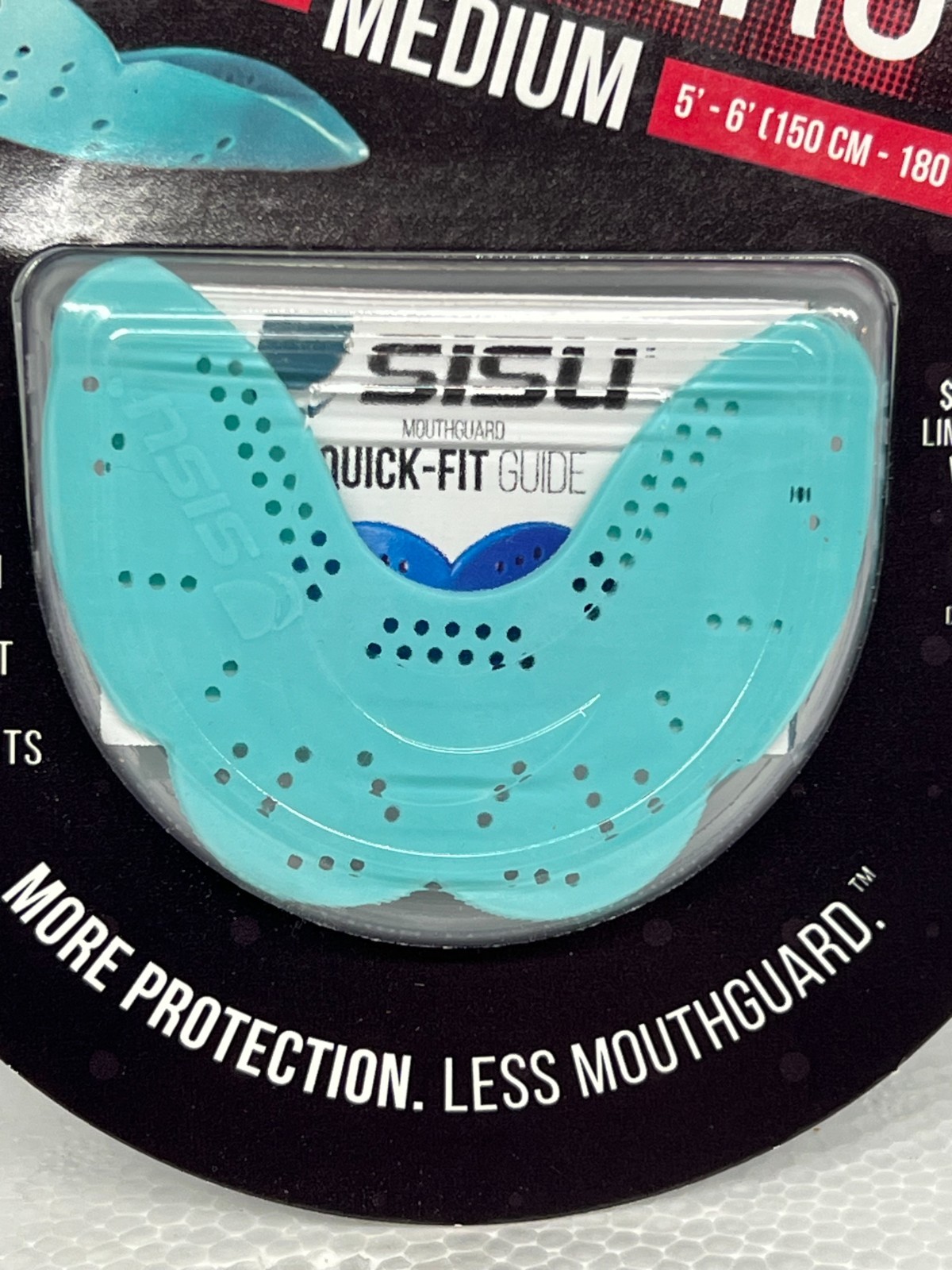 SISU Aero NextGen MouthGuard Mouth Guard 1.6mm Thin Aqua Adult Size MEDIUM