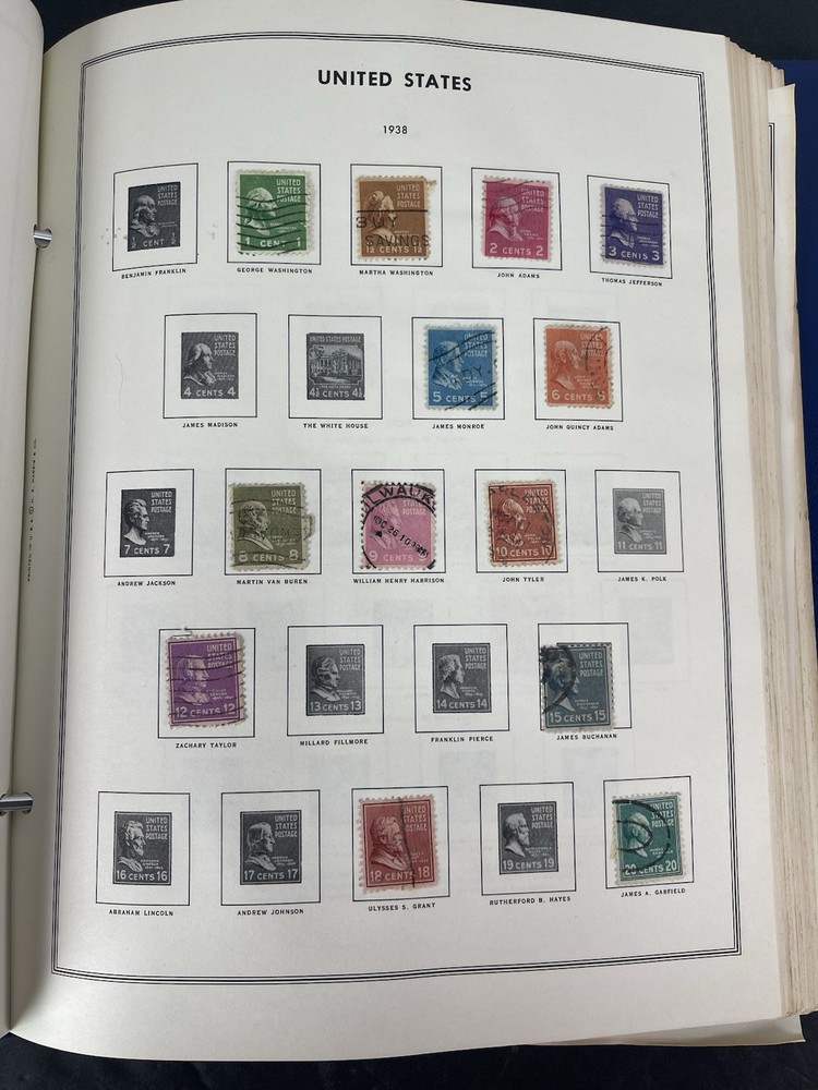Vintage Collection Of Over 630 Stamps In United States Liberty Stamp Album