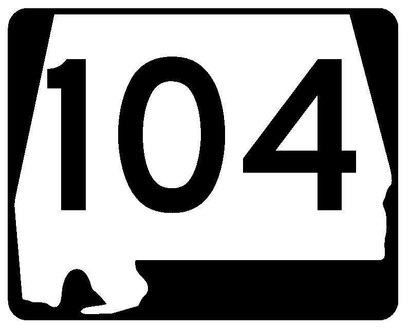 Alabama State Route 104 Sticker Decal