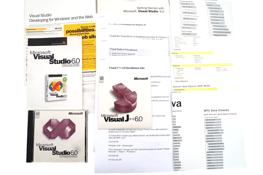 Microsoft Visual Studio Professional 6.0 6 PRO FULL VERSION Windows BASIC C++ J