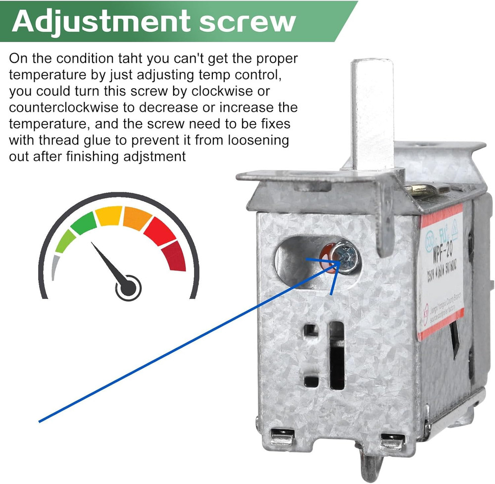 Mini Fridge Thermostat, Universal WPF-20 Freezer Thermostat Controller 2pin