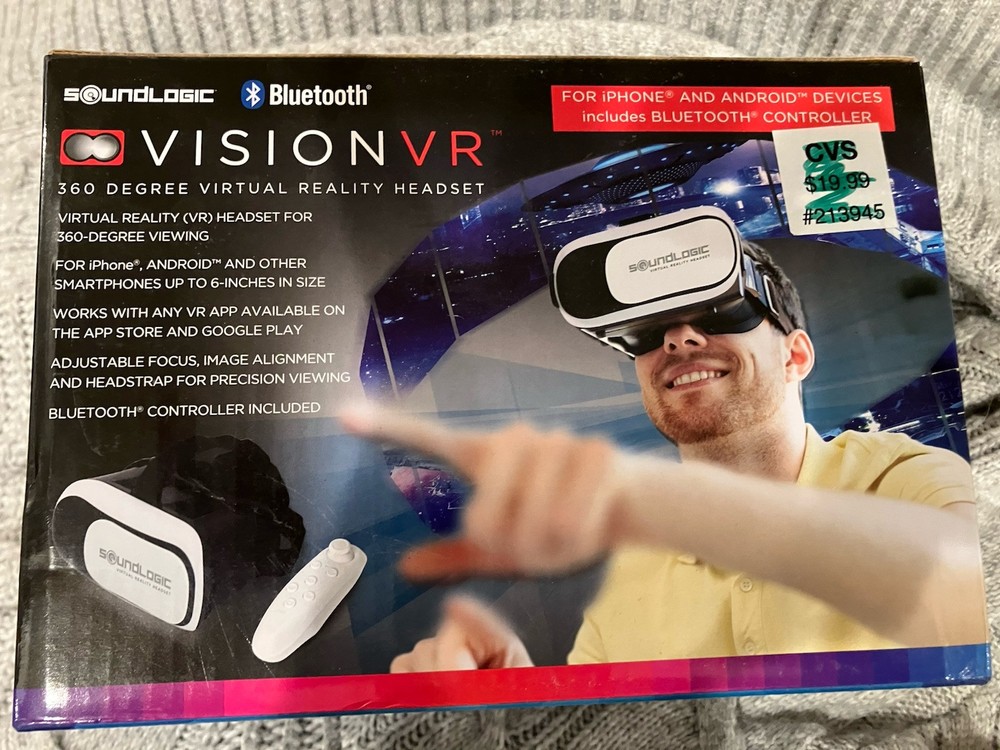 Soundlogic Vision VR 360 Degree Virtual Reality Headset - iPhone & Android FS
