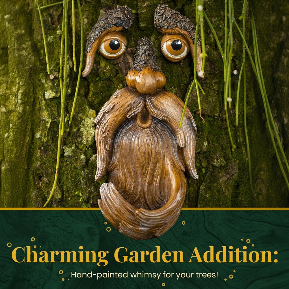 Tree Face, Faces Outdoor, Art, Decorations Brown