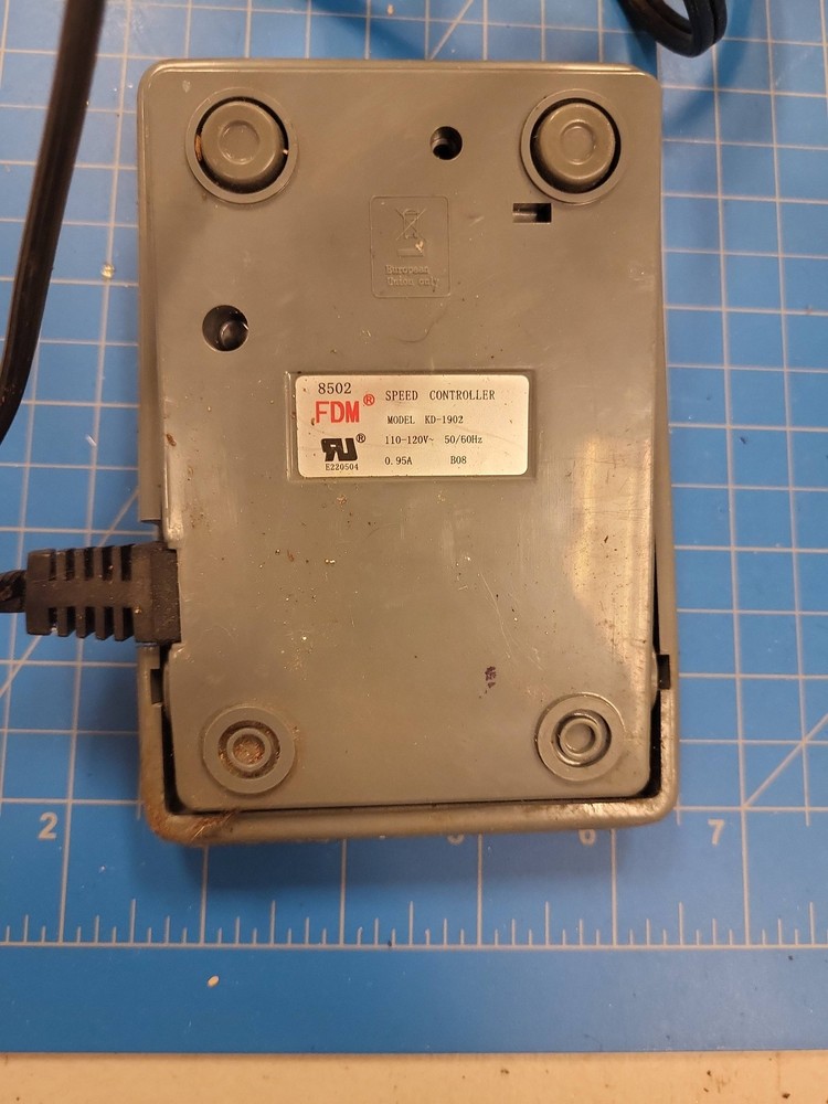FDM 8502 Speed Controller KD-1902 Sewing Machine Foot Pedal Controller Gray