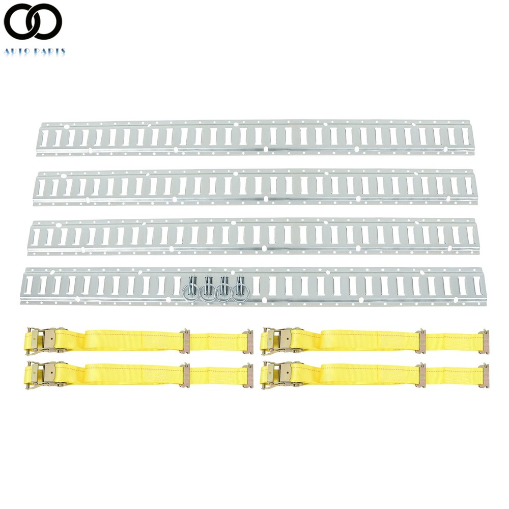 For Vans Trailers Cargo Trailer 12 Pack 5' E Track Tie Down Rail Kit Galvanized