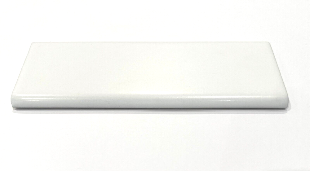 2x6 Bullnose Wall Tile Trim Matte White, 0790 Color Code