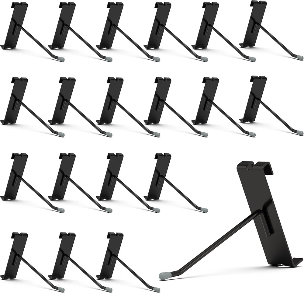 Gridwall Hooks, 4 Inch, 50PC Display Hooks for Grid Wall Panel, Black