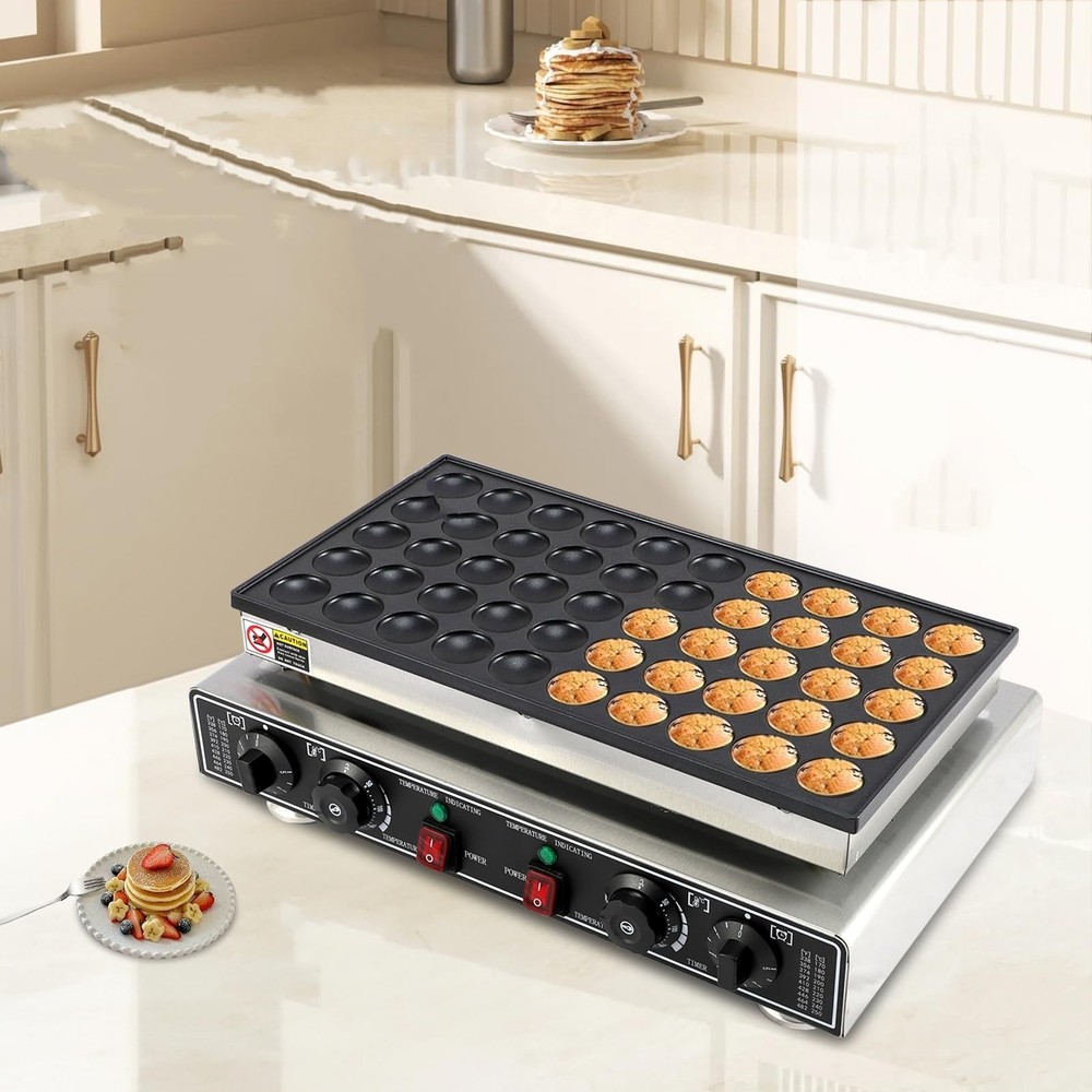 50Hole Mini Pancake Maker 1800W Pancakes Maker Machine with Temperature Control