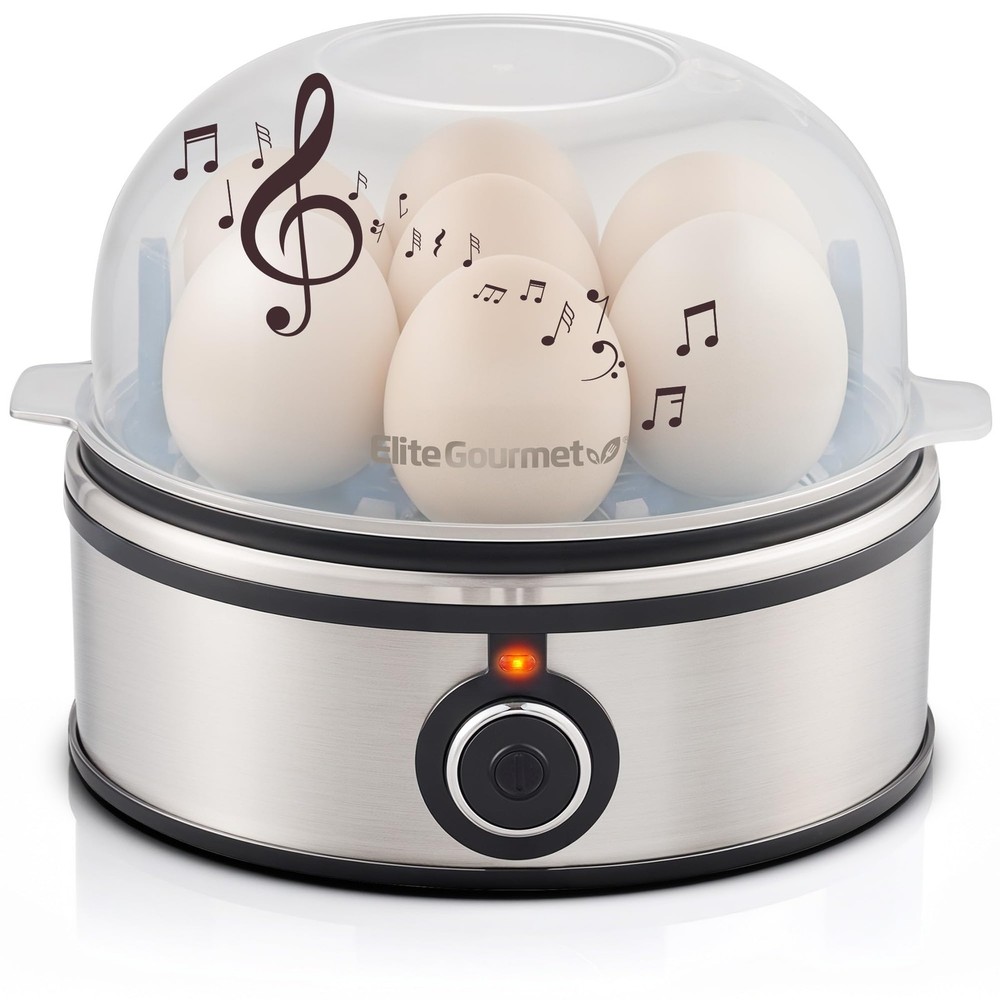 EGC855SS Easy Egg Cooker, 7-Egg Capacity, Soft, Medium, Hard-Boiled, Omelets,...