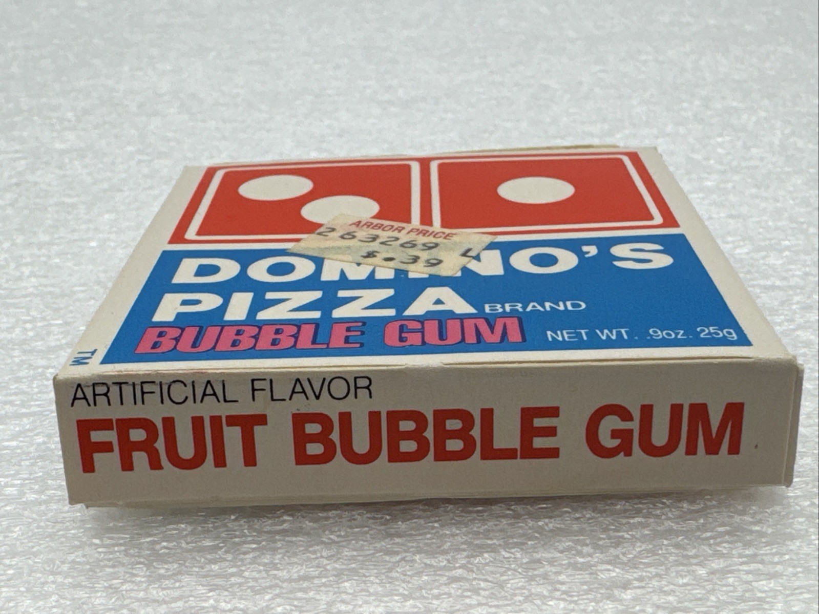 Vintage 1989 NOS Domino's Pizza Brand Bubble Gum Unopened Candy Novelty Box 9oz