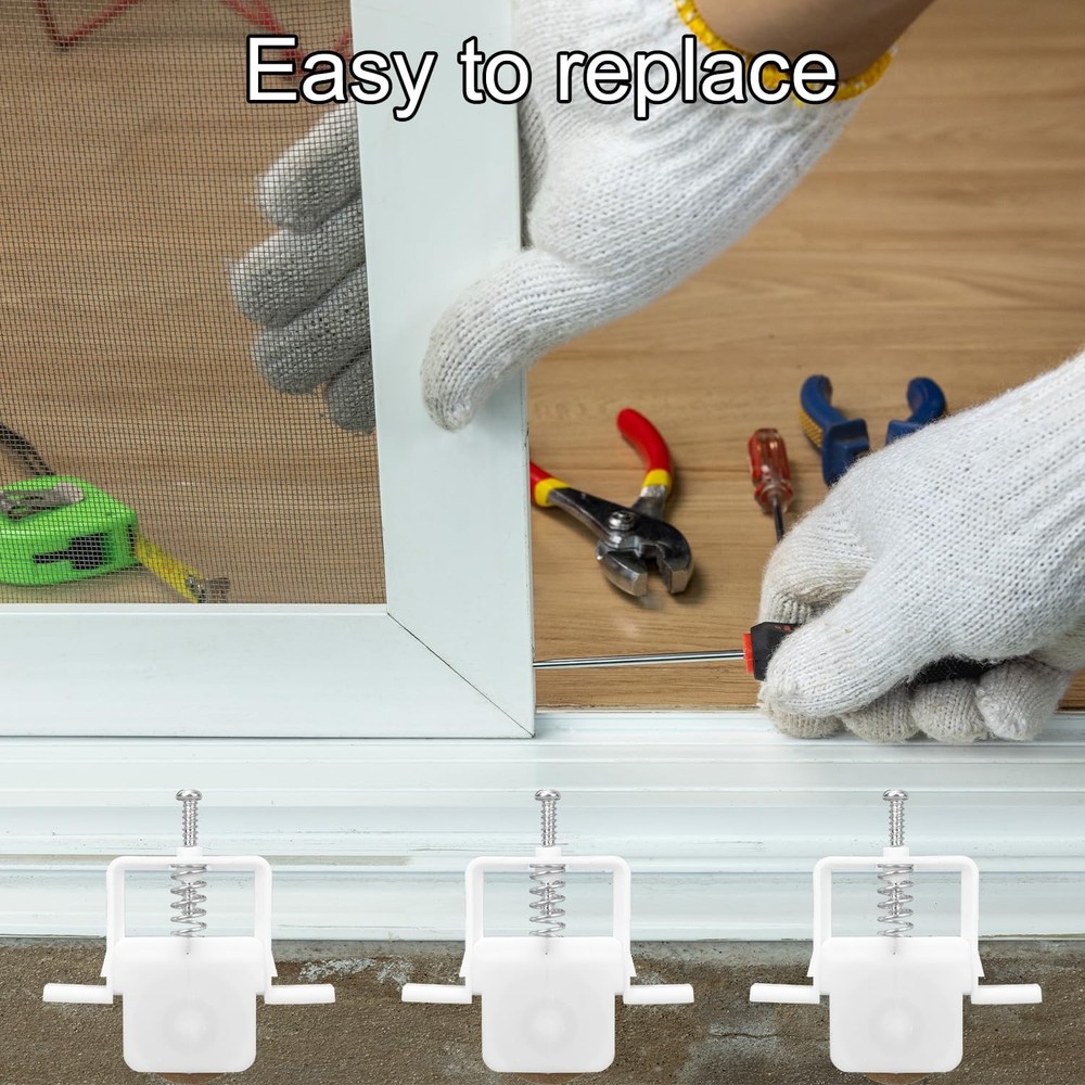 4pcs Sliding Screen Door Rollers, 1in Spring Loaded Rollers Replacement Rolle...
