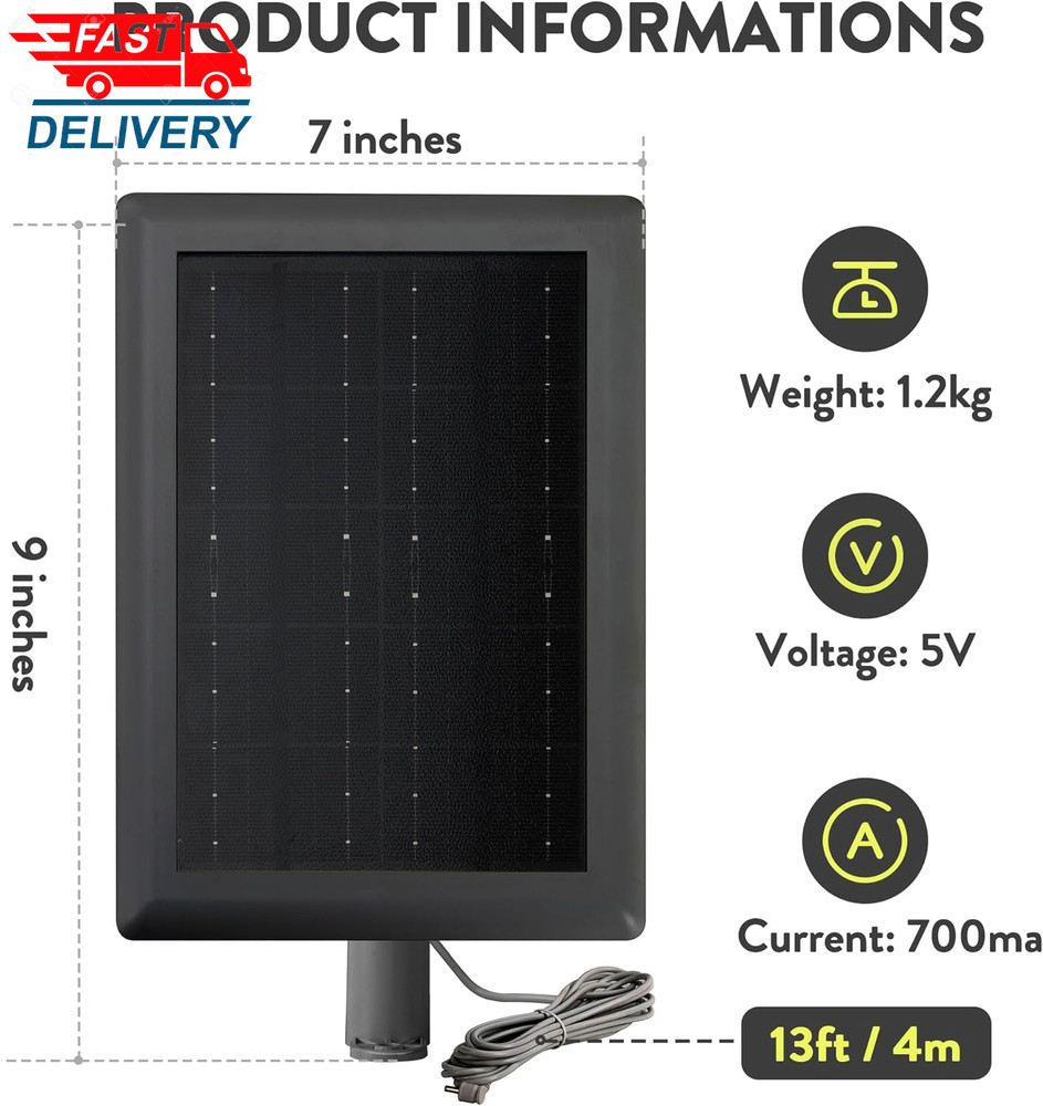 Ring Solar Panel (2Nd Generation) 5W Ring Solar Panel Charger (2 Pack Black) 👌