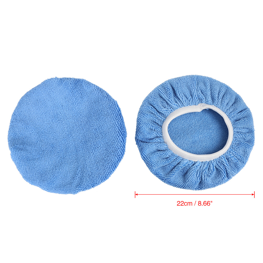 5pcs 9-10 Inch Sky Blue Mircrofiber Car Wax Polishing Bonnet Buffing Pad Cover
