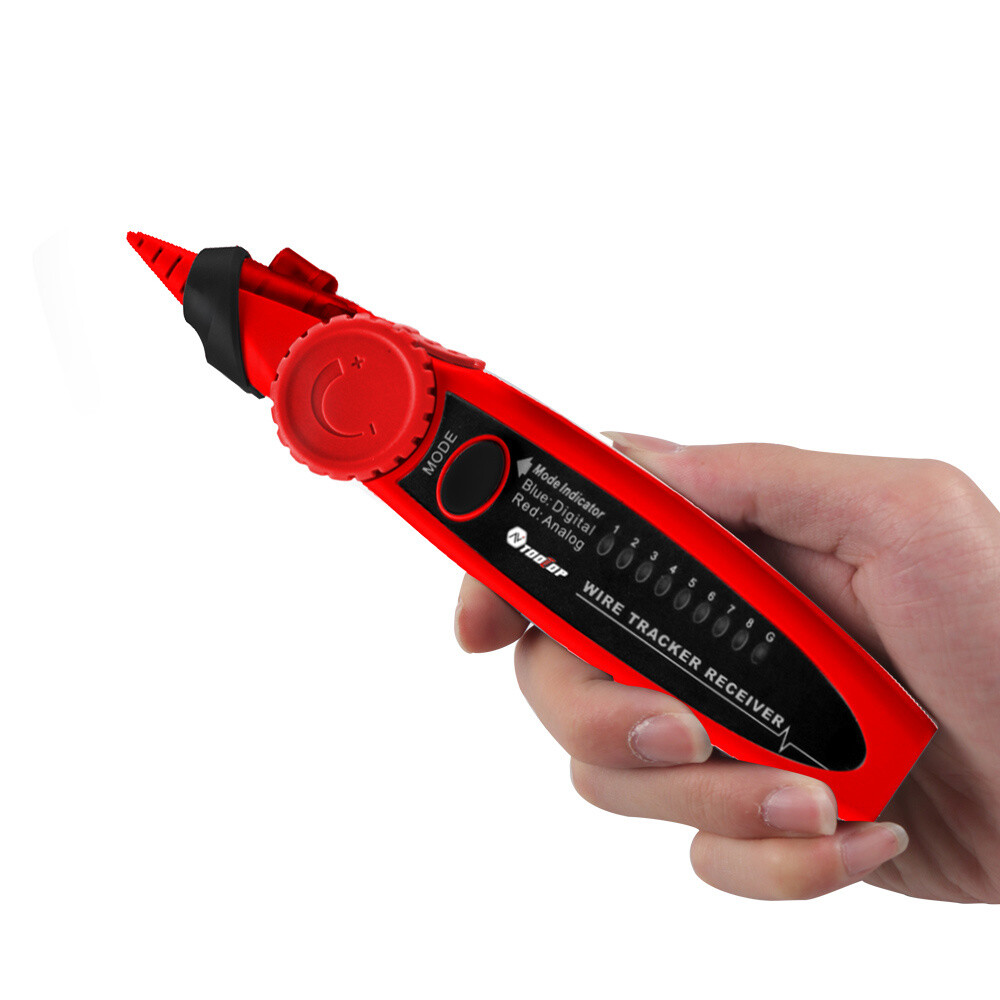 Multifunctional Network Cable Tester With LCD Display Multimeter Line Finder Red
