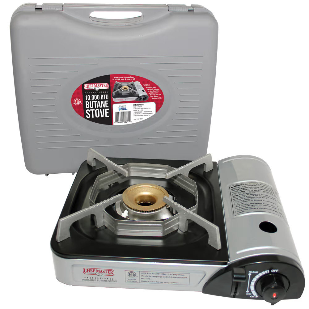 Chef-Master 90011 10,000 BTU/HR Portable Butane Stove