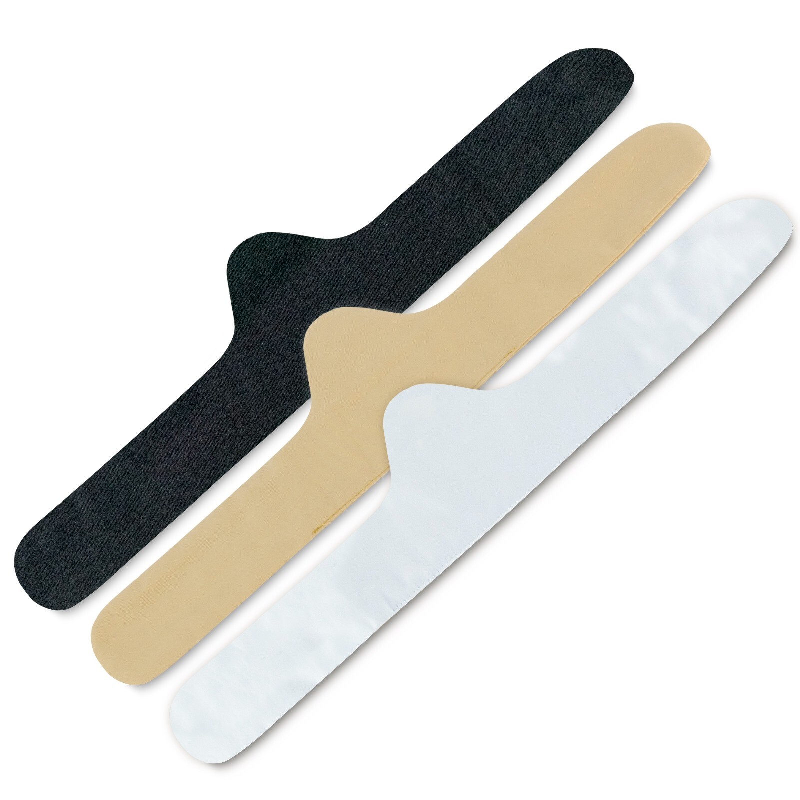 More of Me to Love Cotton Bra Liner 3-Pack, Black, White, Beige - Stay Dry