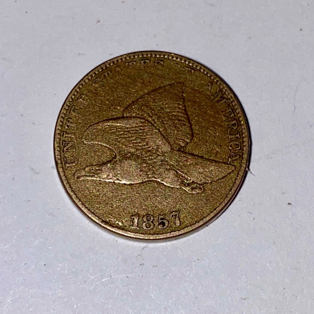 1857 Flying Eagle Cent VF Detailing