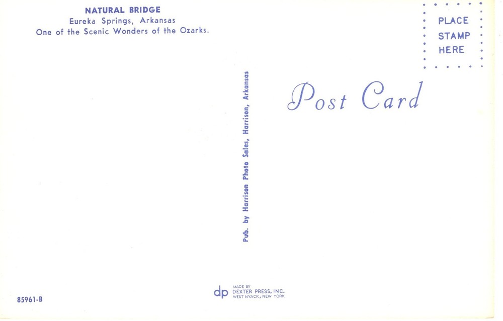NATURAL BRIDGE, EUREKA SPRINGS, AR - PC4507