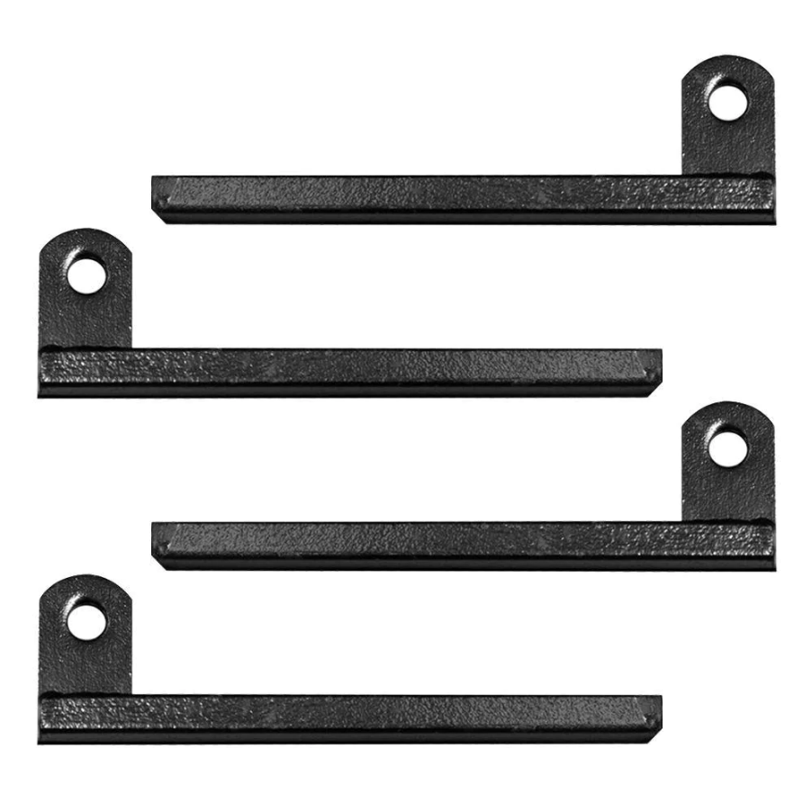 Unique Home Designs - Flush-Mount Brackets with Screws - Black - 4 Pack