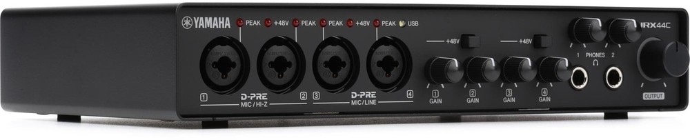 Yamaha URX44C USB-C Audio Interface with Software Suite - White