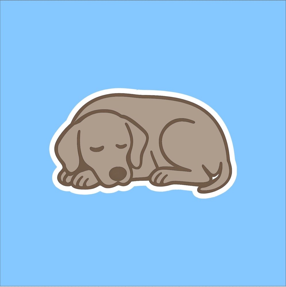 Weimaraner Sleeping Sticker
