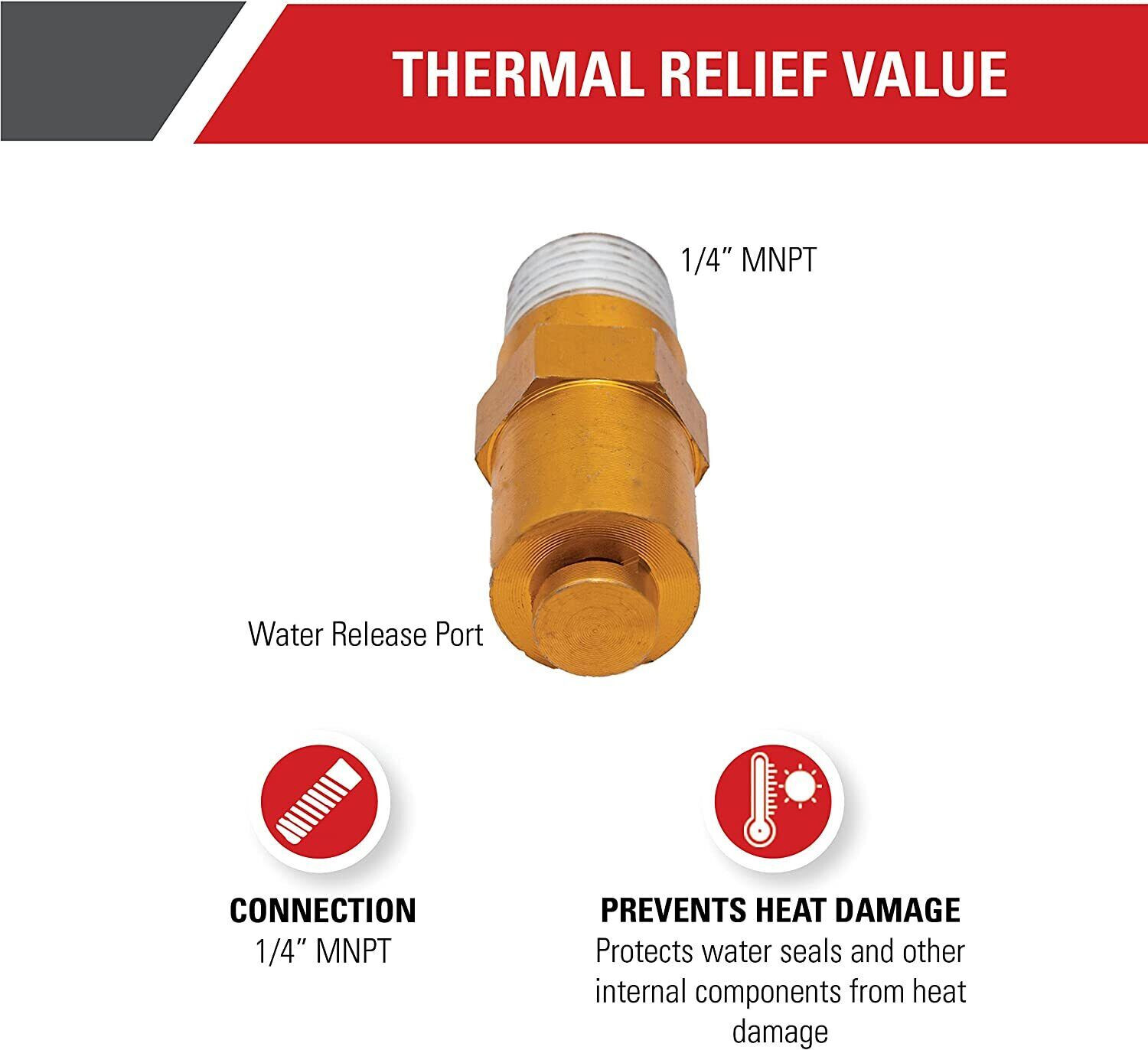 5140095-85 DeWalt 1/4" NPT Thermal Relief Valve for Gas Pressure Washers
