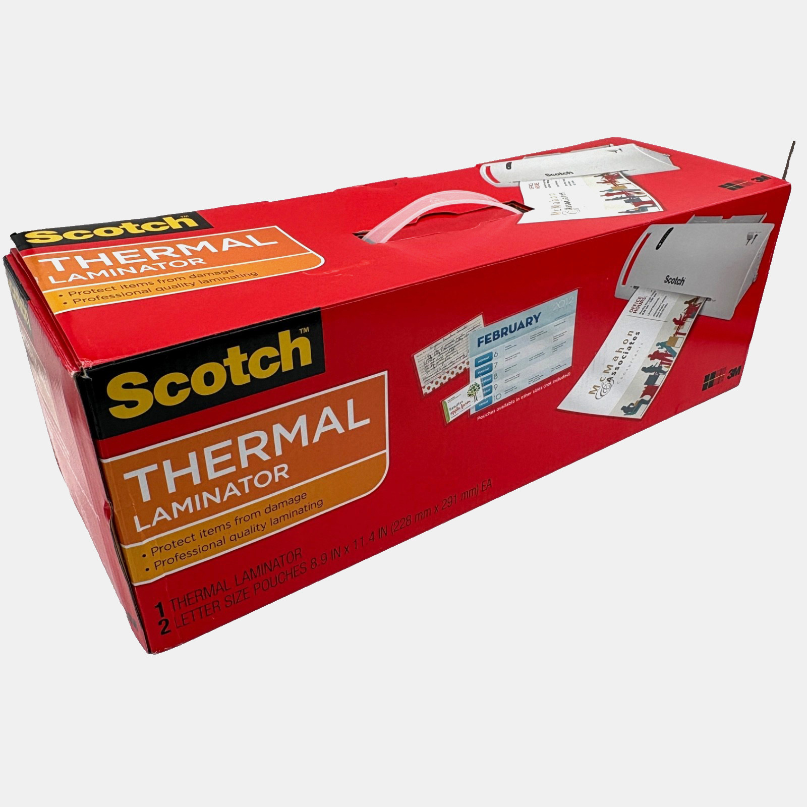 Scotch TL902 Thermal Laminator with 2 Letter-Size Laminating Pouches