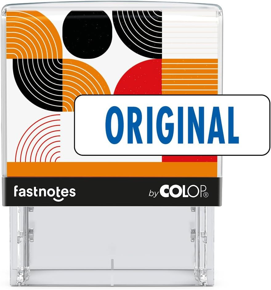 Fastnotes Original Self-Inking Rubber Stamp by - Great for Office Documents, No