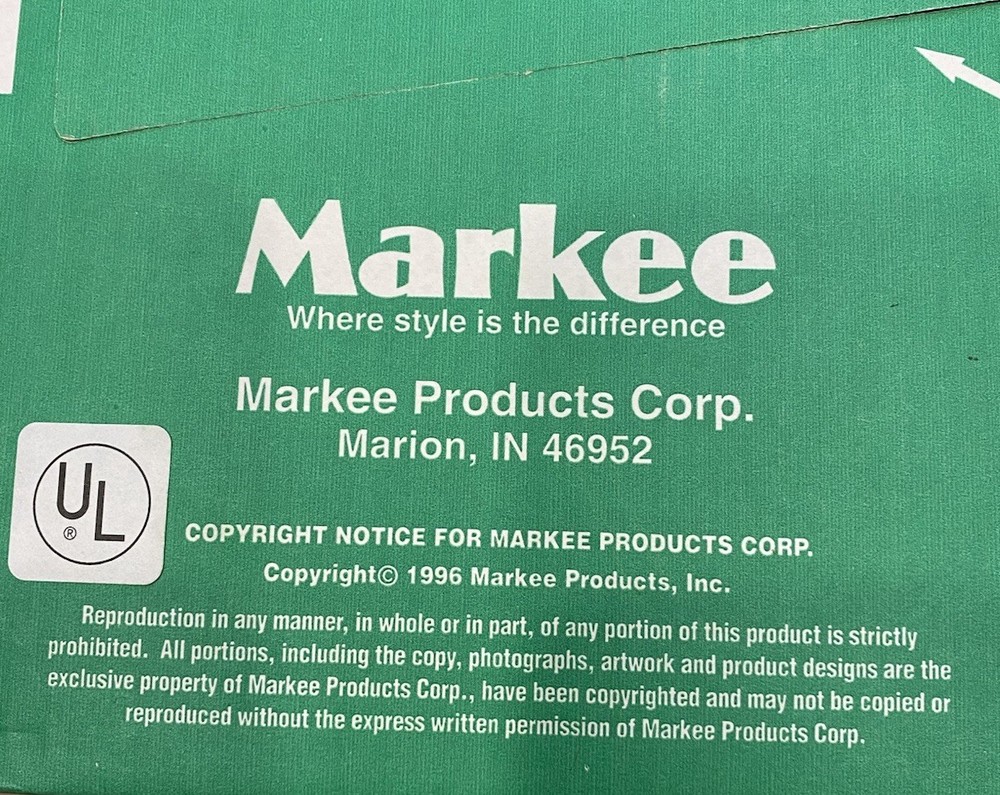 1996 Markee 3D Lighted Santa Face , Original Box And Mounting Instructions , EUC