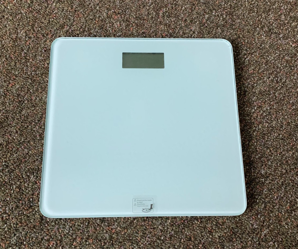 Sleek White Digital Bathroom Scale