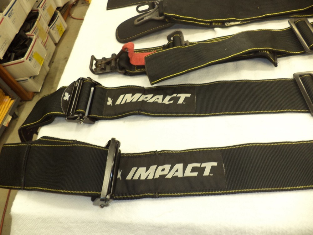 IMPACT RACING SEAT BELTS BLACK SILVER