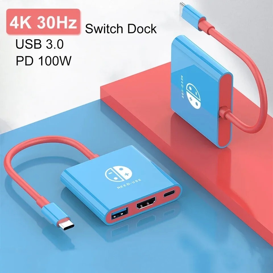 HDMI TV Dock For Nintendo Switch 2 Docking Replacement Adapter Converter
