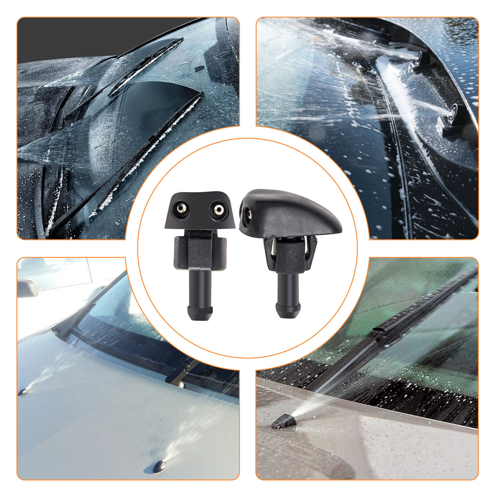 Window Windshield Wiper Nozzle Sprayer Washer Spray Nozzle Sprinkler Universal