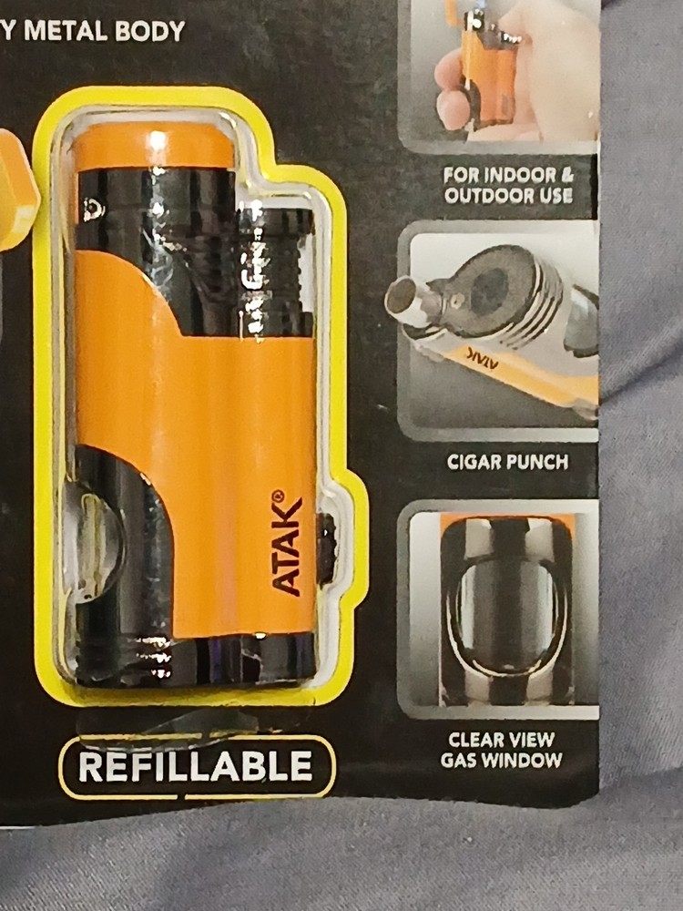 Butane Torch Refilable Windproof Double Jet Flame