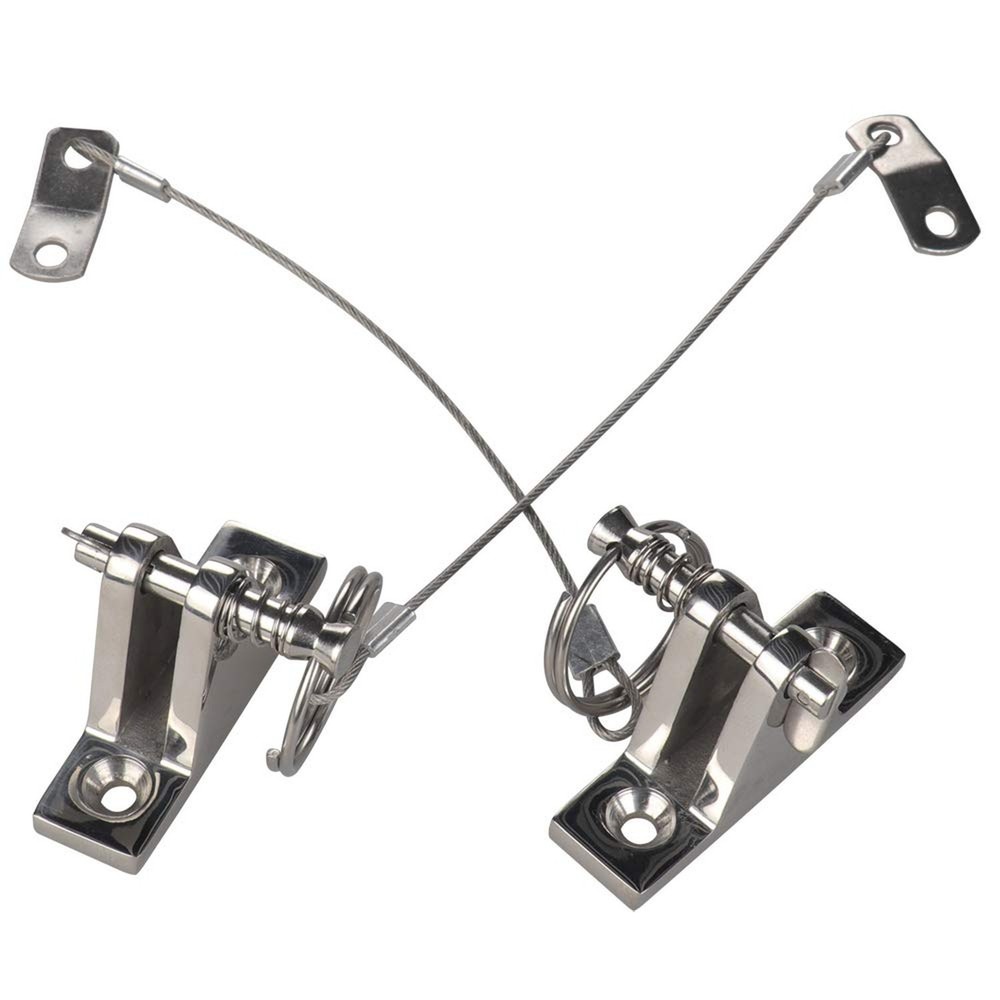 VTurboWay 2 Pack Bimini Top 90°Deck Hinge with Quick Release Pin w/Drop Cam