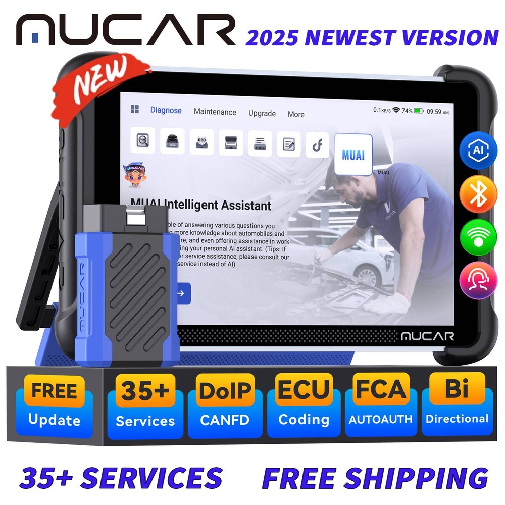 2025 MUCAR 892BT Car All System Diagnostic Scanner KEY Coding Bidirectional Tool