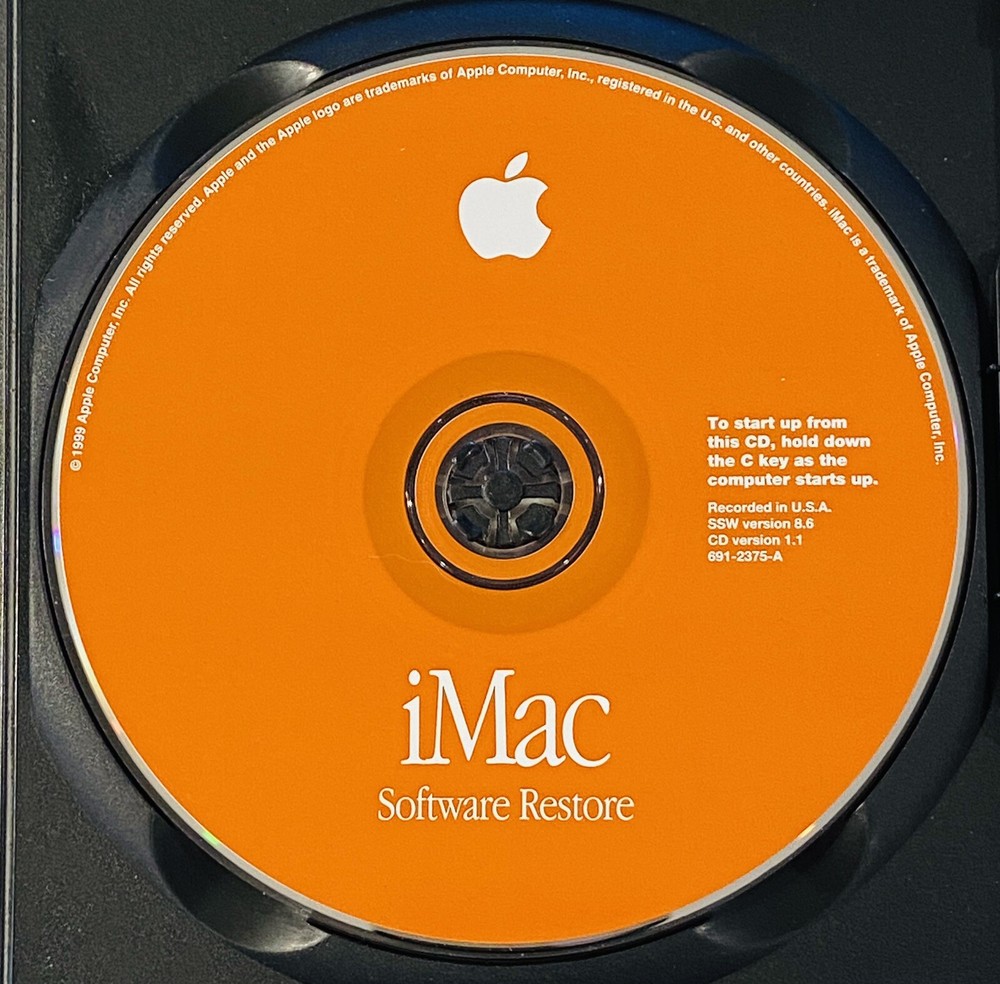 OS 9.0 SSW Version 8.6 Installation & Software Restore Disc Set iMac DV Models