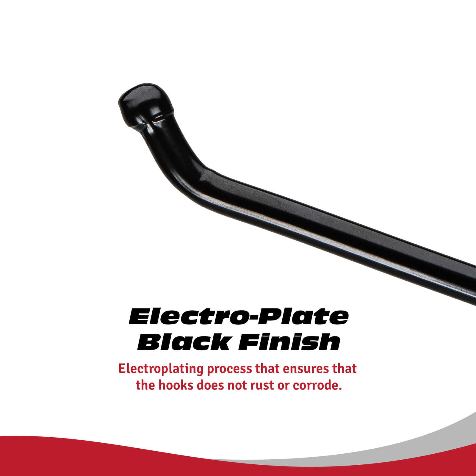 Presa Heavy Duty Black Steel Peg Board Shelving Hooks, 2 to 10-Inch, 50-Pack