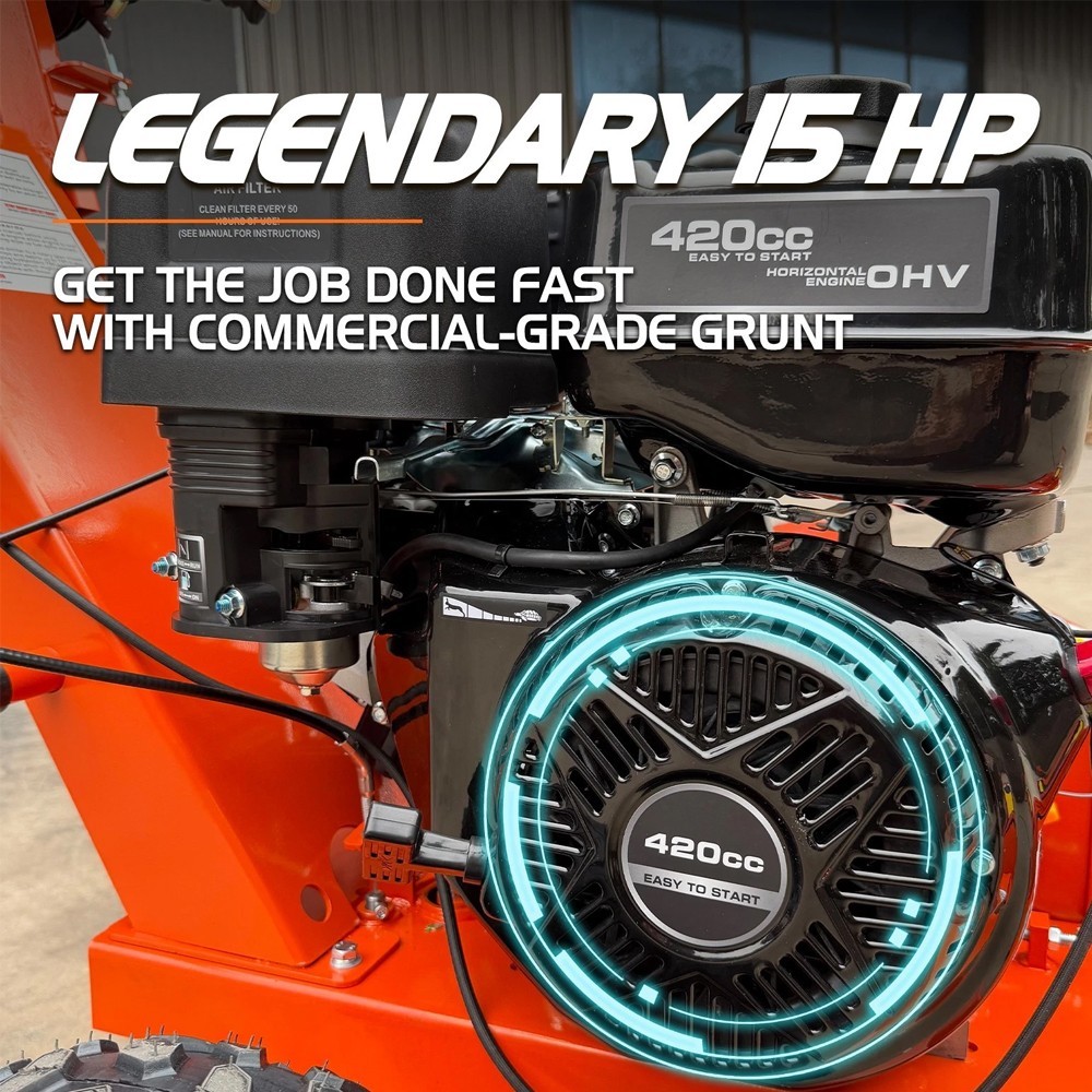 Brand New 420CC Stump Grinder 15'' Cutting Height/10'' Cutting Depth,B&S Engine