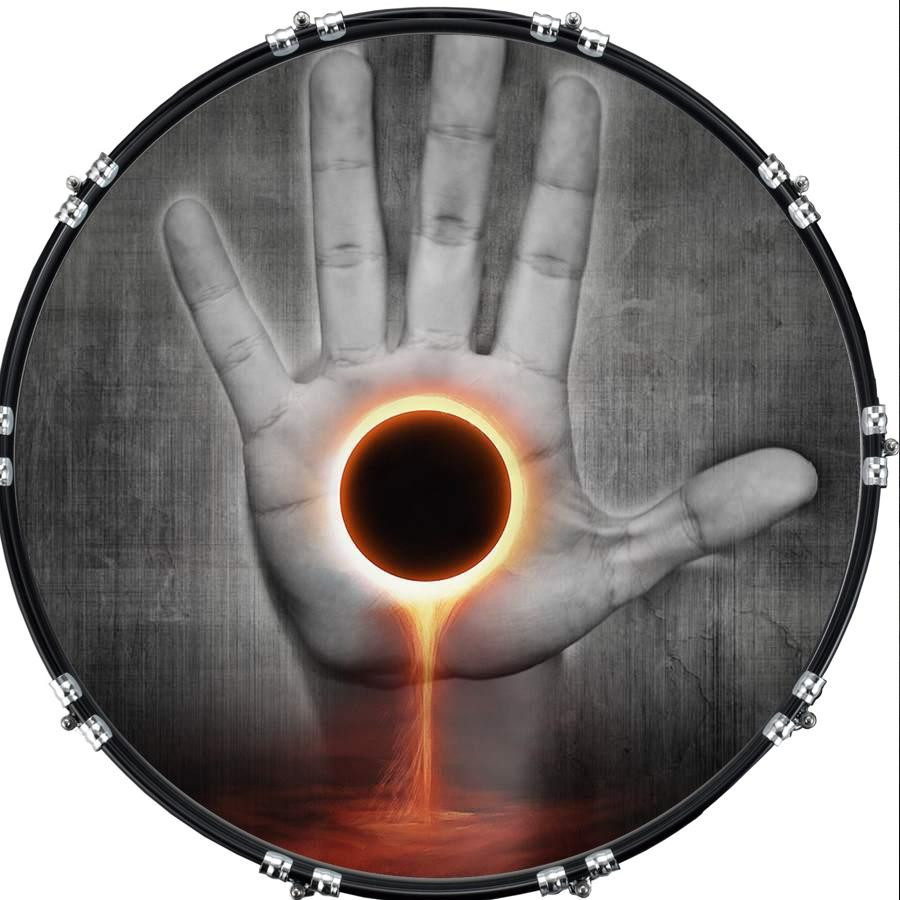 20" Custom Bass Kick Drum Front Head Graphical Graphic Hand Eclipse