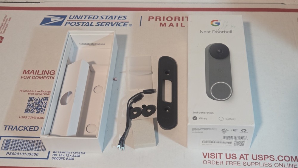 Google Nest Doorbell wired in Ash 2nd generation - EMPTY BOX ONLY