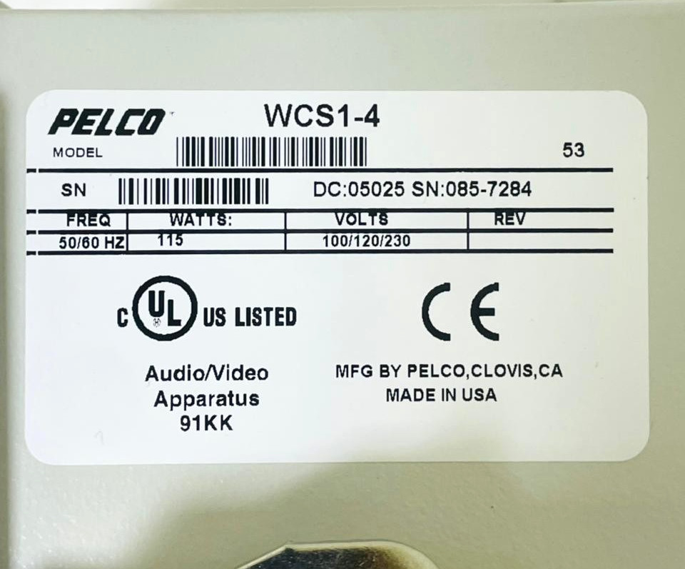 PELCO WCS1-4 Camera Power Supply