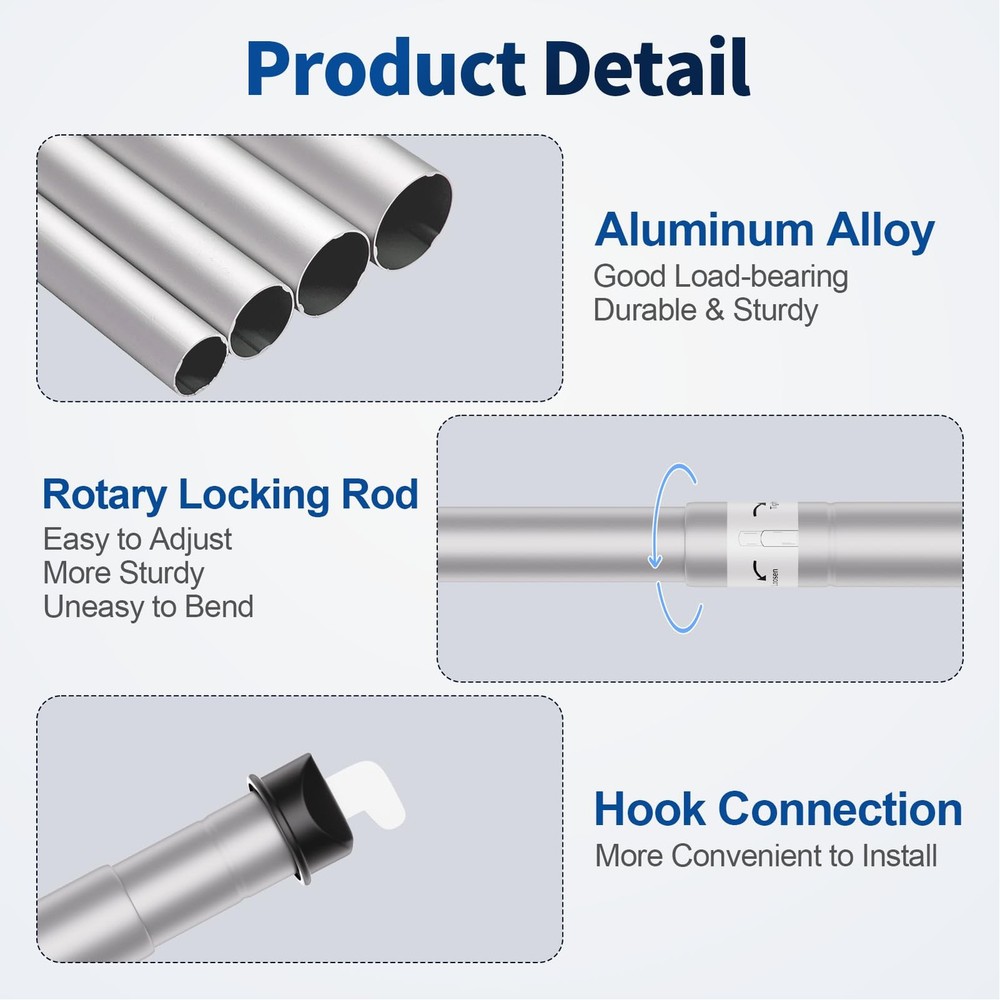 4-10ft Adjustable Crossbar Pipe and Drape for Backdrop Stand