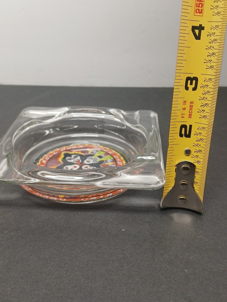 VTG Kiss Glass Ashtray Rock And Roll Over 2005 USA