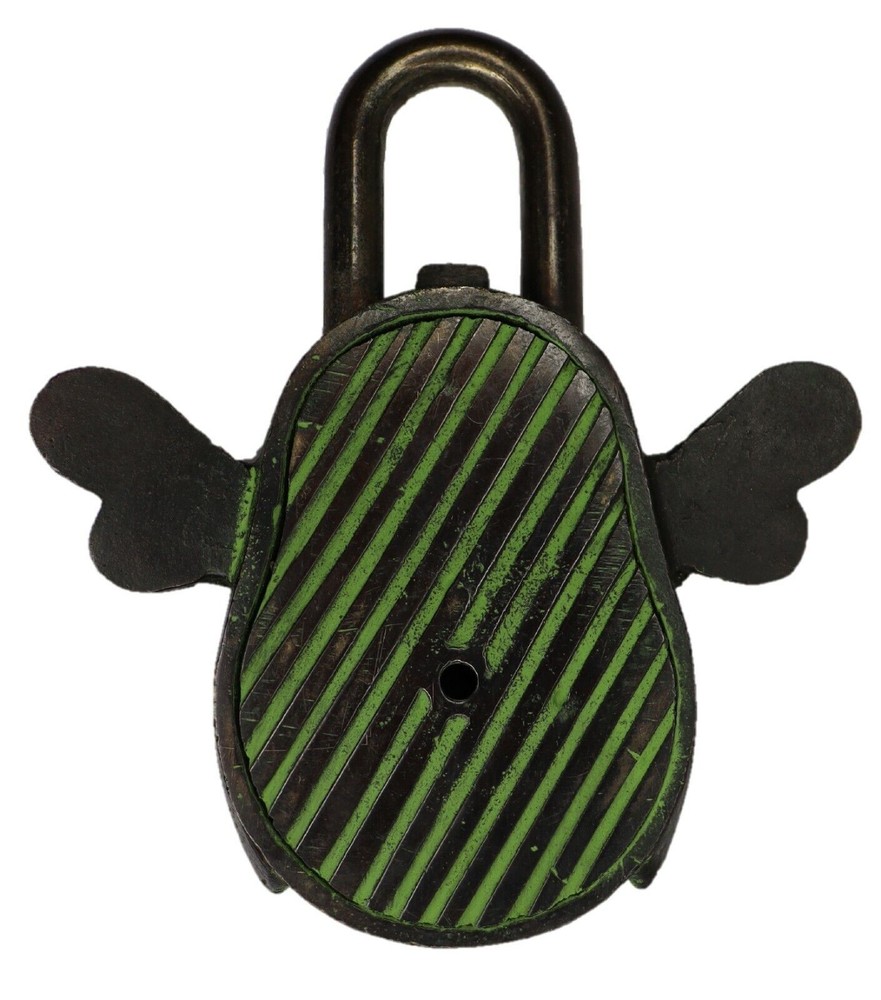 Bumblebee Shape Victorian Antique Style Door Lock Handmade Solid Brass Padlock