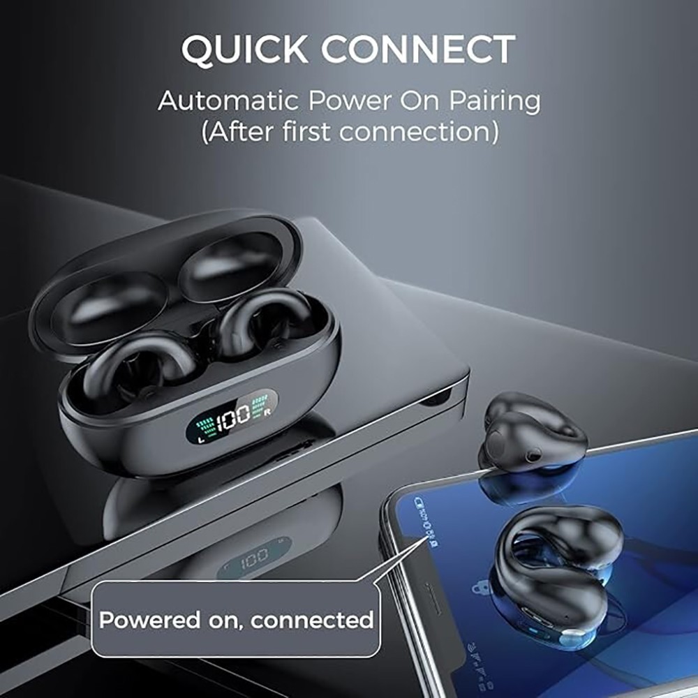 Wireless Bluetooth Earbuds with LED Display Charging Case for iPhone & Android
